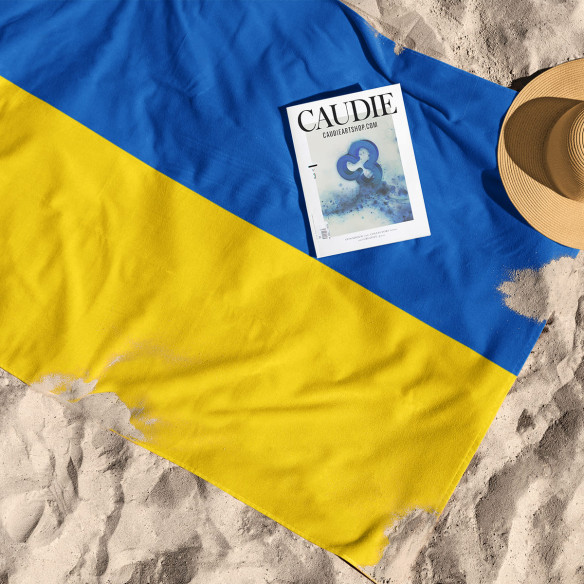 Serviette de plage drapeau Ukraine - Caudie Serviette de plage drapeau Ukraine - Caudie