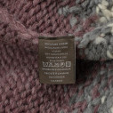 Cardigan Cowichan en laine vierge 6 fils tricoté à la main - mauve, gris et écru - Caudie
