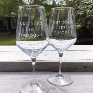 Kaamelott - Wine glass with quotes - Caudie