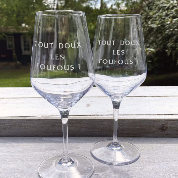 Kaamelott - Wine glass with quotes - Caudie