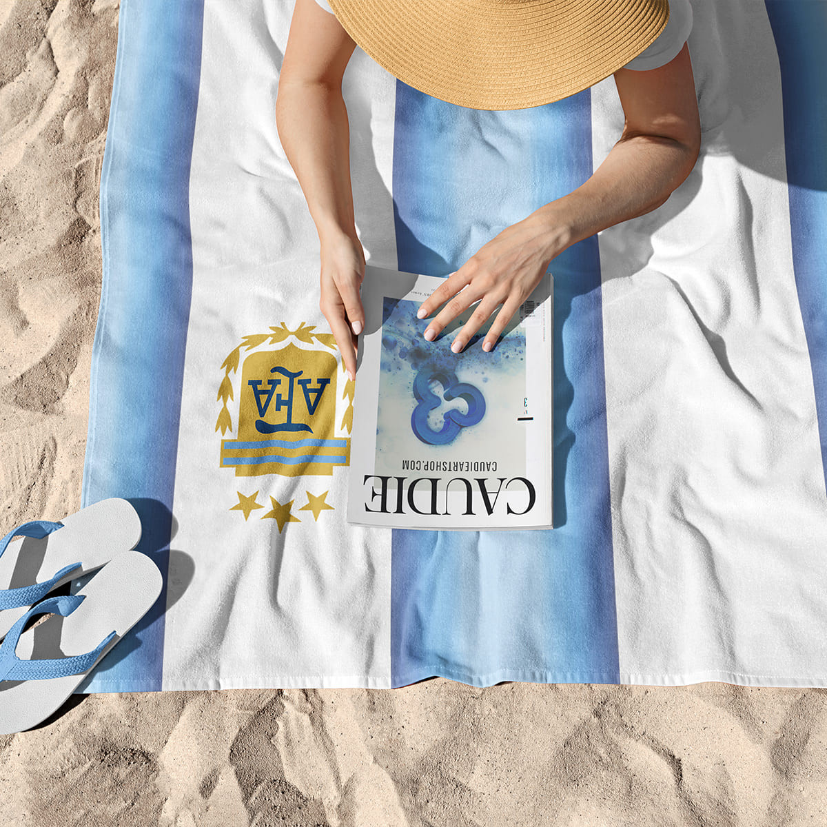 Équipe d'Argentine foot 2026 - Serviette de plage - Caudie