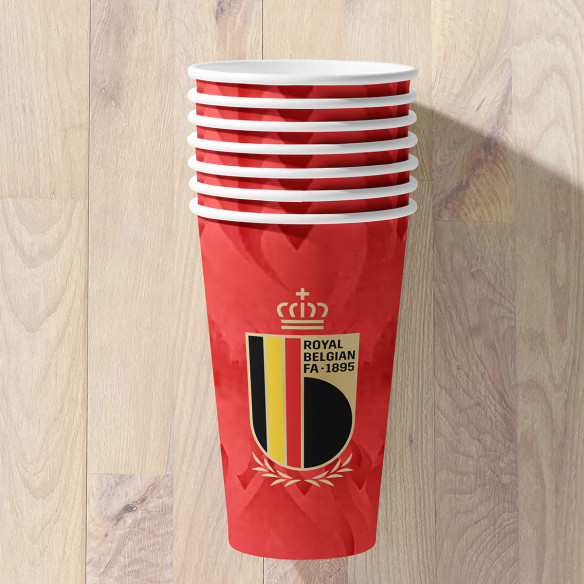 Paper cups Belgium soccer team 2026 - Caudie