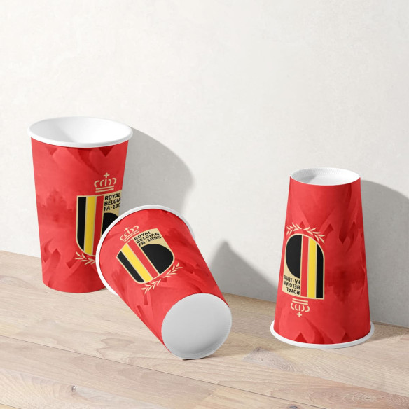 Gobelets en carton équipe de Belgique foot 2026 - Caudie