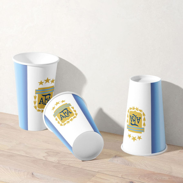 Gobelets en carton équipe d'Argentine foot 2026 - Caudie