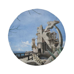 Kaamelott en Andalousie - Serviette de plage ronde - Caudie