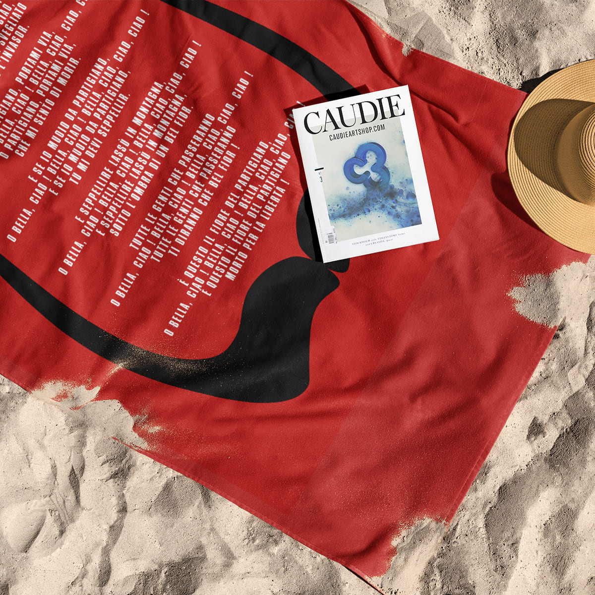 Bella Ciao - Lyrics - Beach towel - La Casa De Papel - Caudie