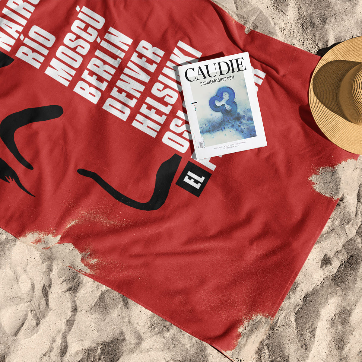 Masque Et Noms - Beach towel - La Casa De Papel - Caudie