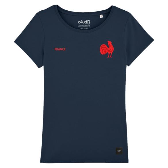 Équipe de France rugby 2026 personnalisable - T-shirt femme - Caudie