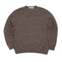 Hand-knit merino wool and cashmere sweater - Brown - Caudie