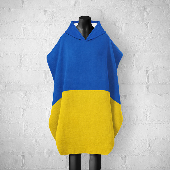 Drapeau Ukraine - Poncho de bain - Caudie