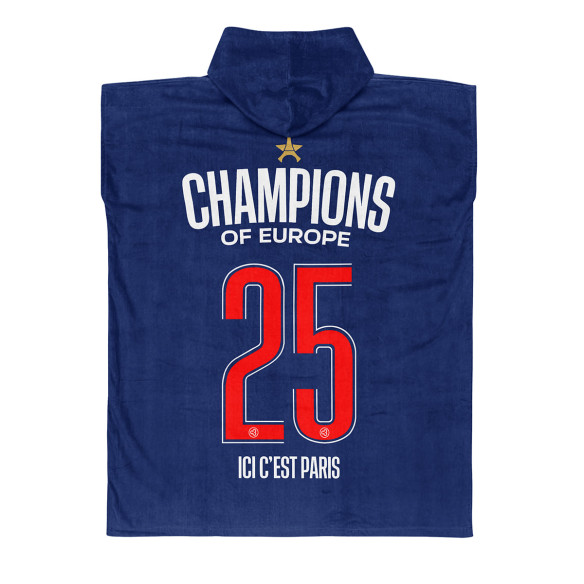 PSG 2025 étoile ligue des champions - Poncho de bain - Caudie