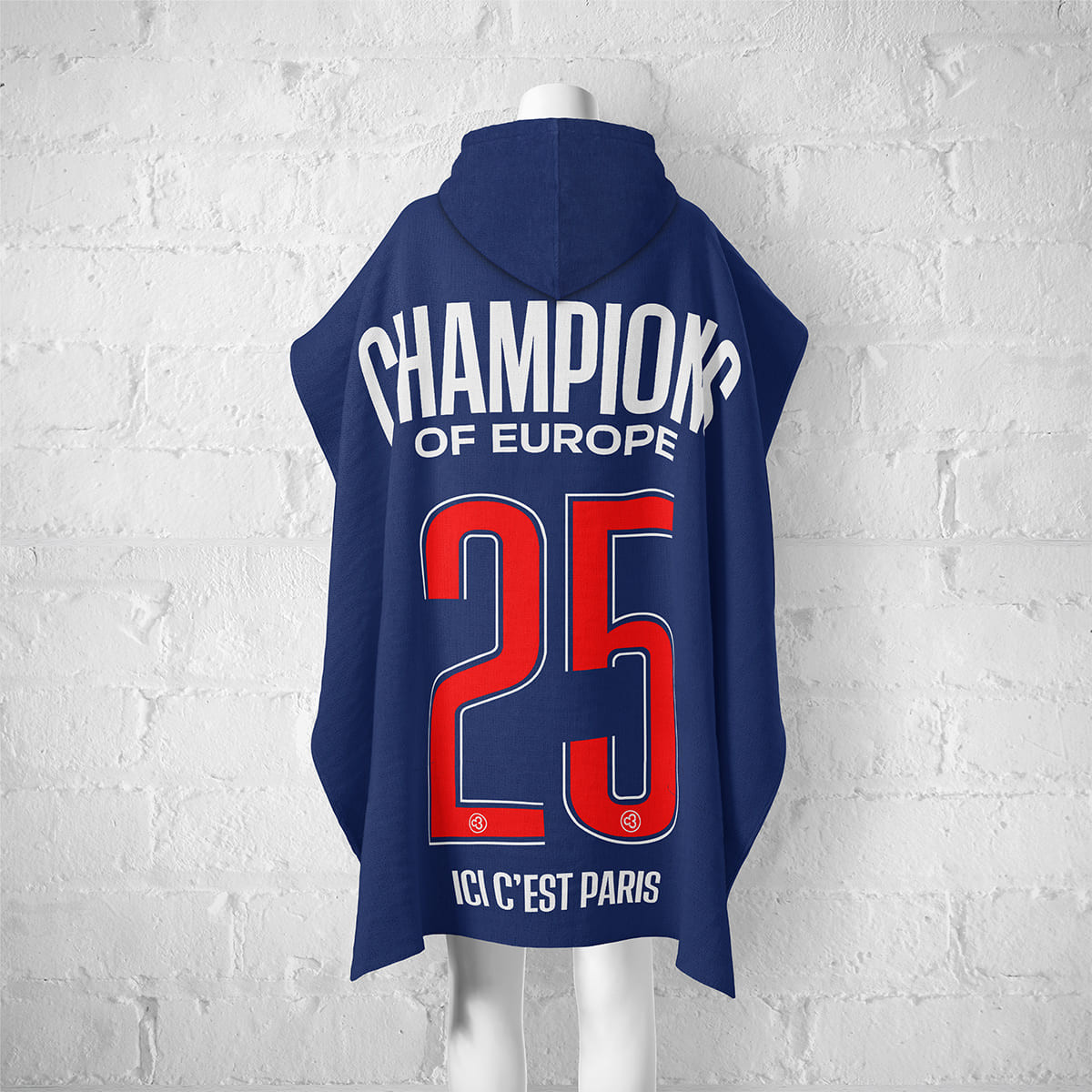 PSG 2025 étoile ligue des champions - Poncho de bain - Caudie