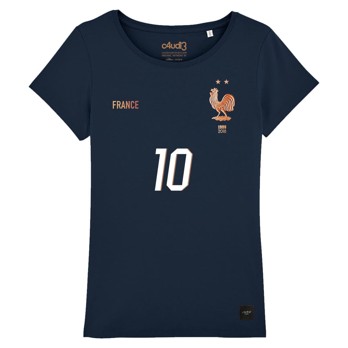 Équipe de France foot 2026 - T-shirt femme - Caudie