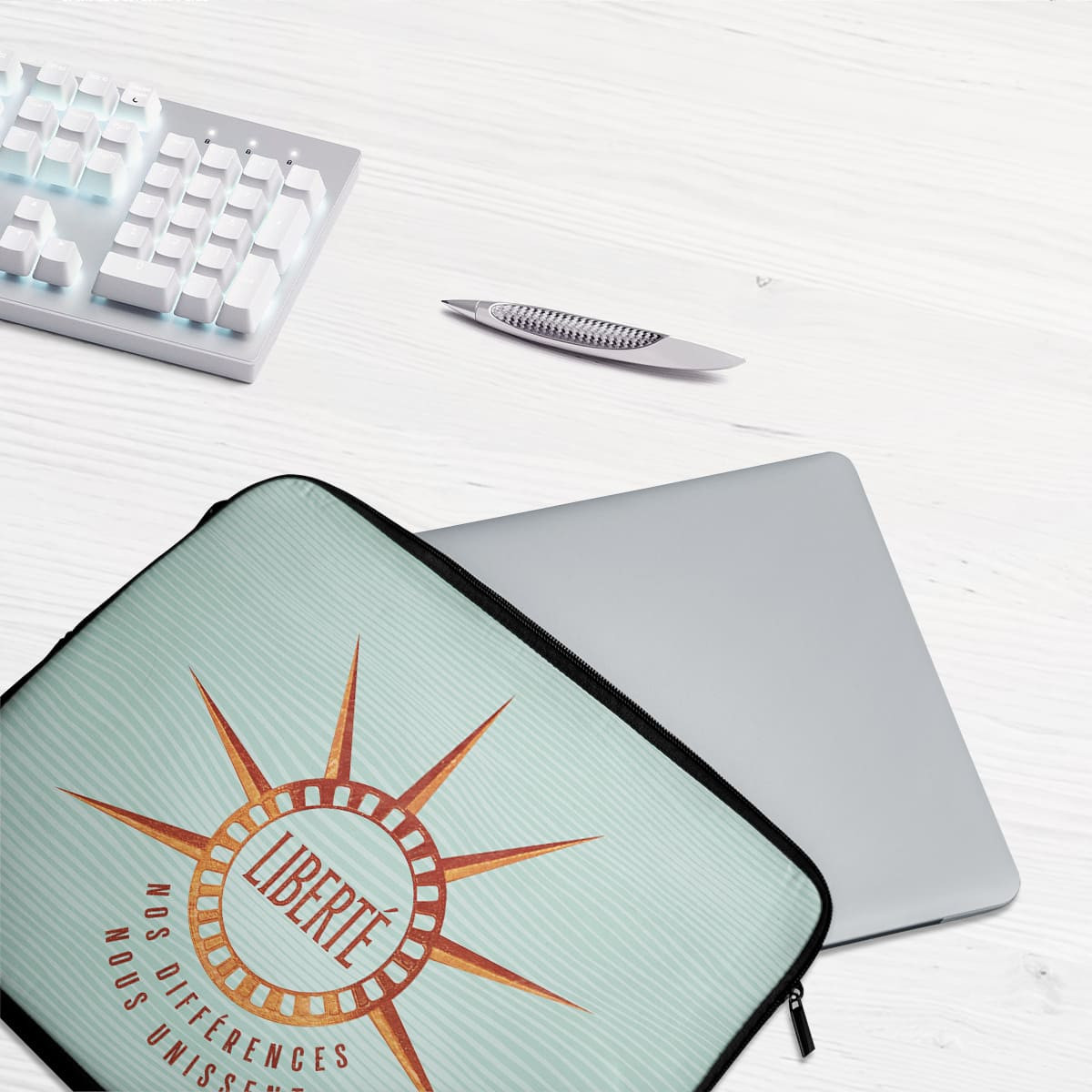 Nos différences nous unissent (v3) - Laptop sleeve - Caudie