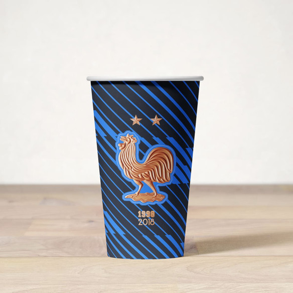 Gobelets en carton équipe du France foot 2026 - Caudie