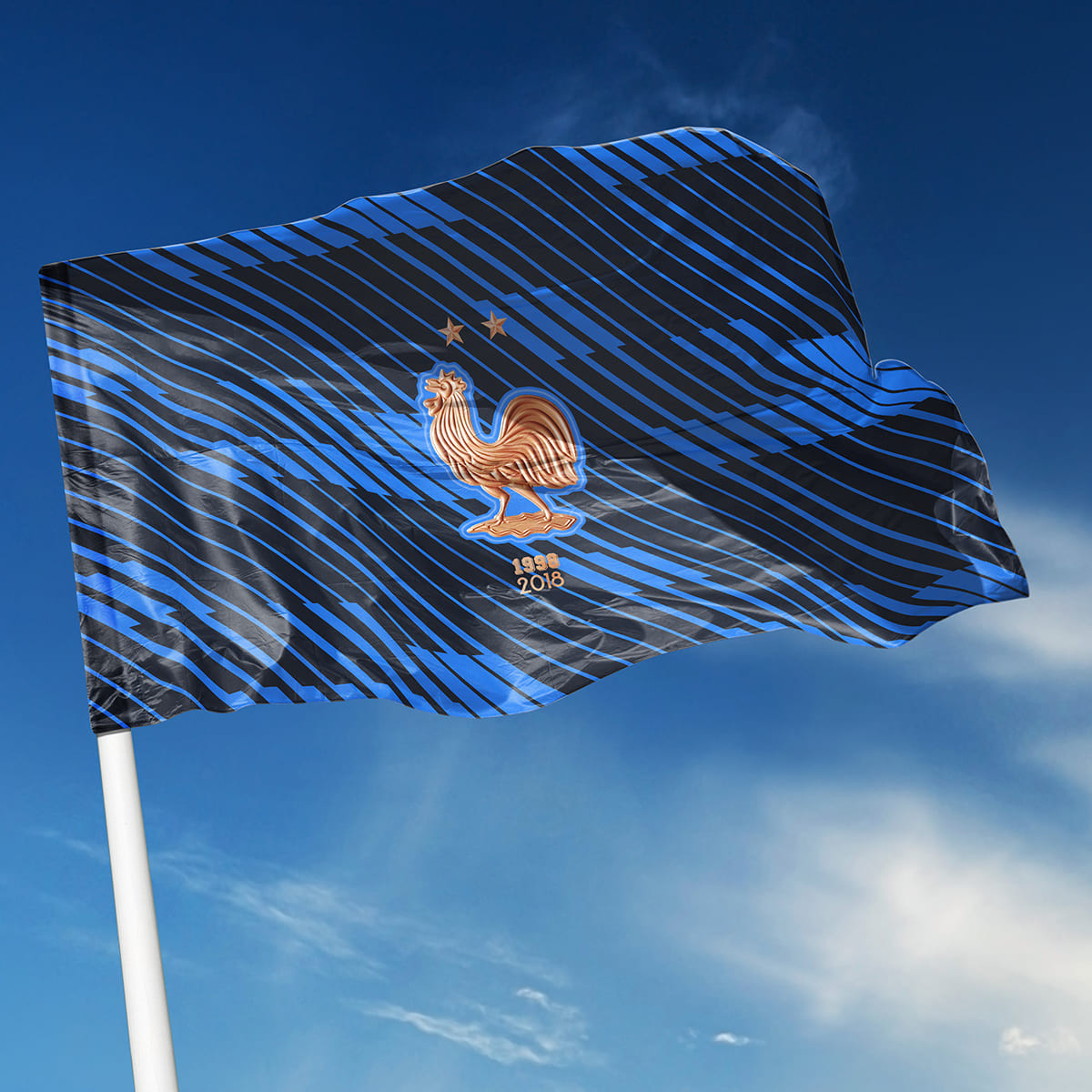 Équipe de France foot 2026 - Drapeau - Caudie
