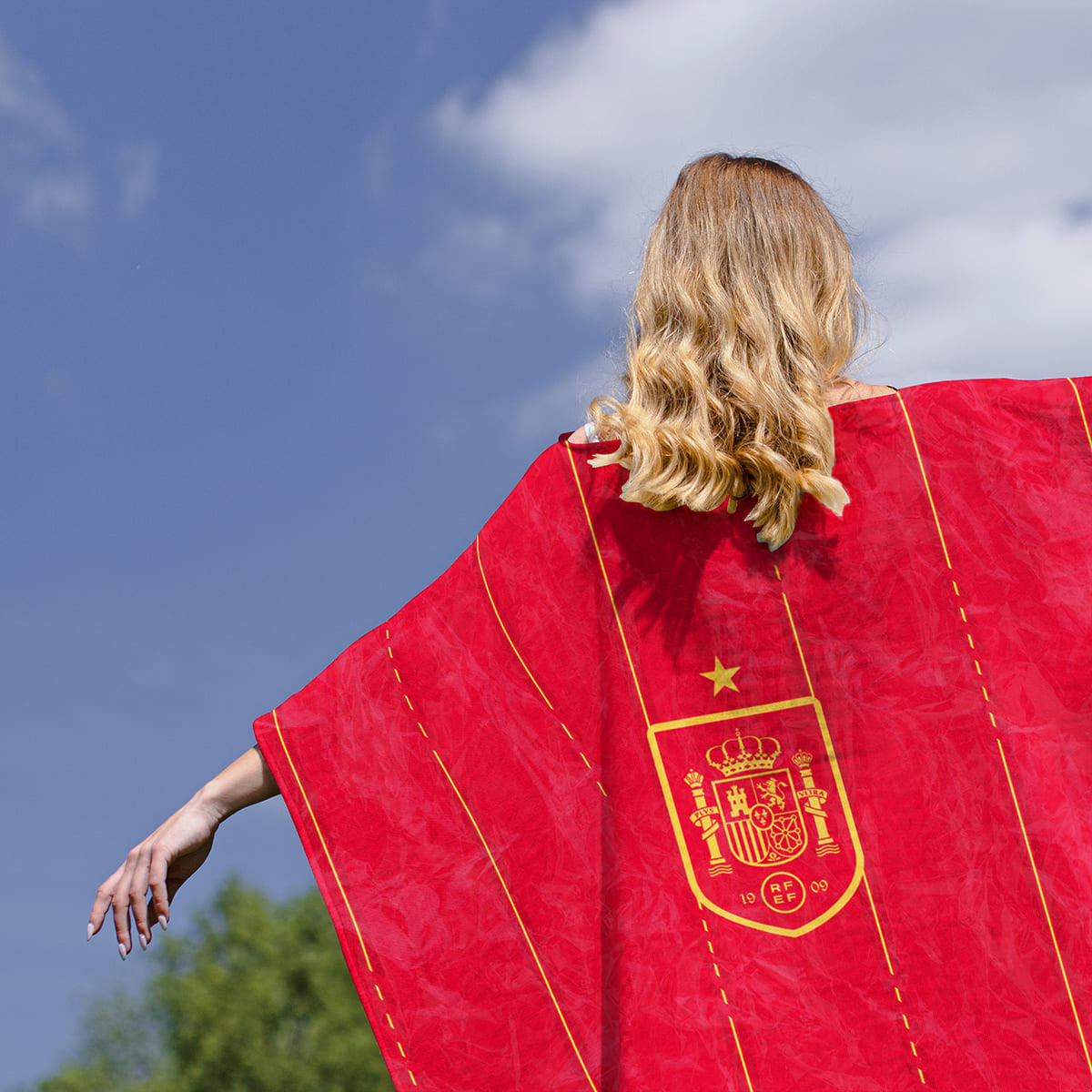 Équipe d'Espagne foot 2026 - Drapeau - Caudie