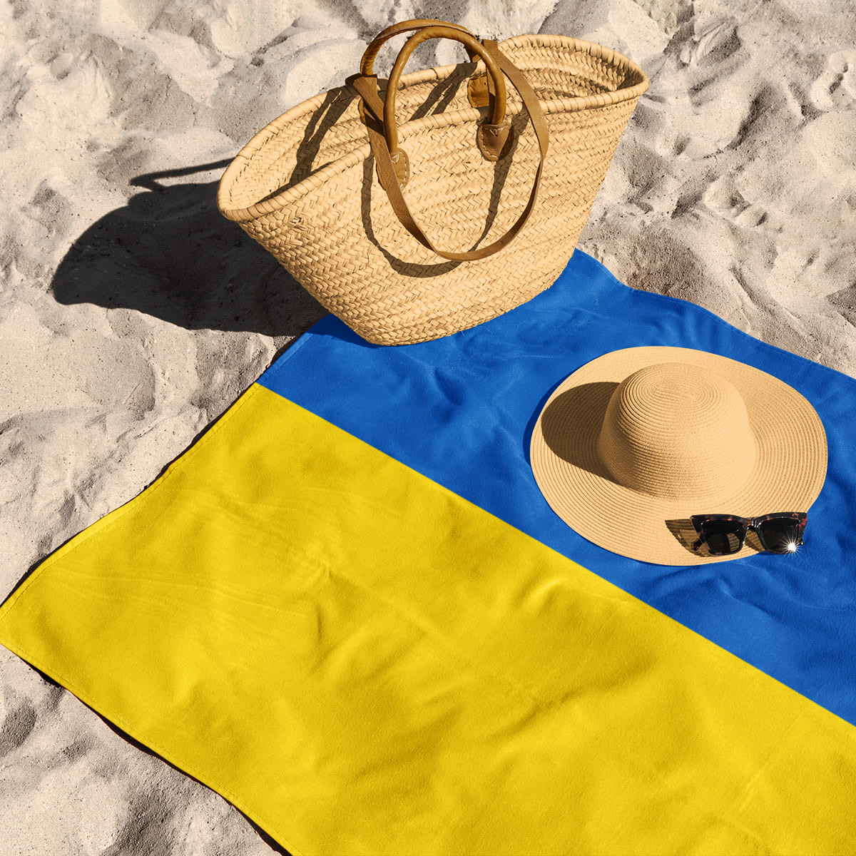 Serviette de plage drapeau Ukraine - Caudie