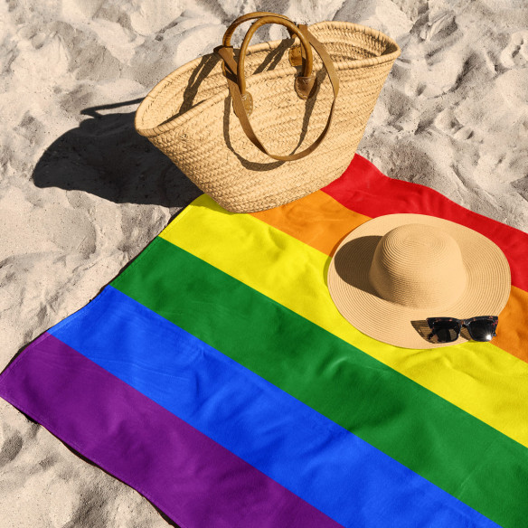 Drapeau arc en ciel LGBT - Serviette de plage - Caudie