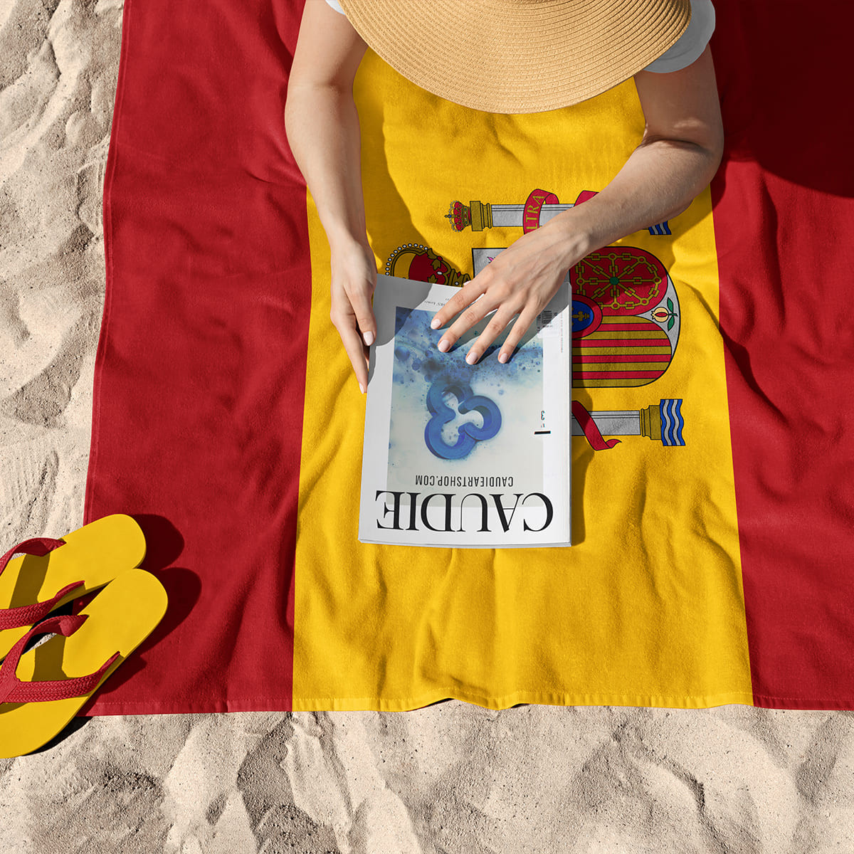 Drapeau de l'Espagne - Serviette de plage - Caudie