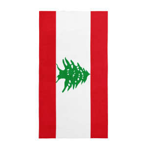 Flag of Lebanon - Beach towel - Caudie