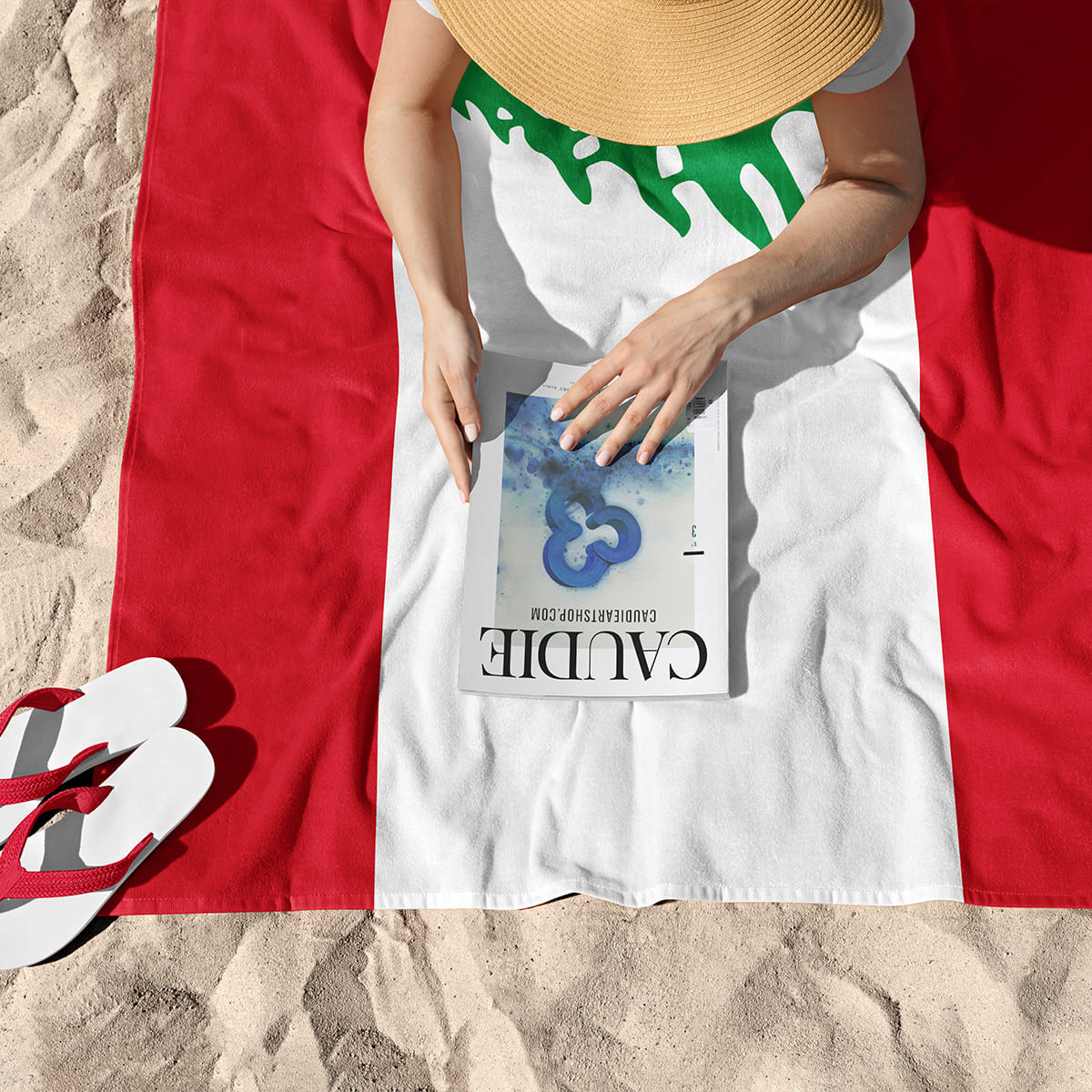 Drapeau du Liban - Serviette de plage - Caudie