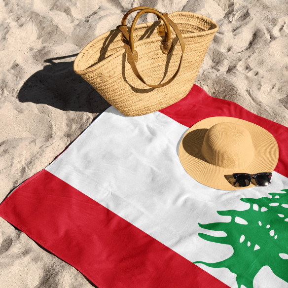 Drapeau du Liban - Serviette de plage - Caudie
