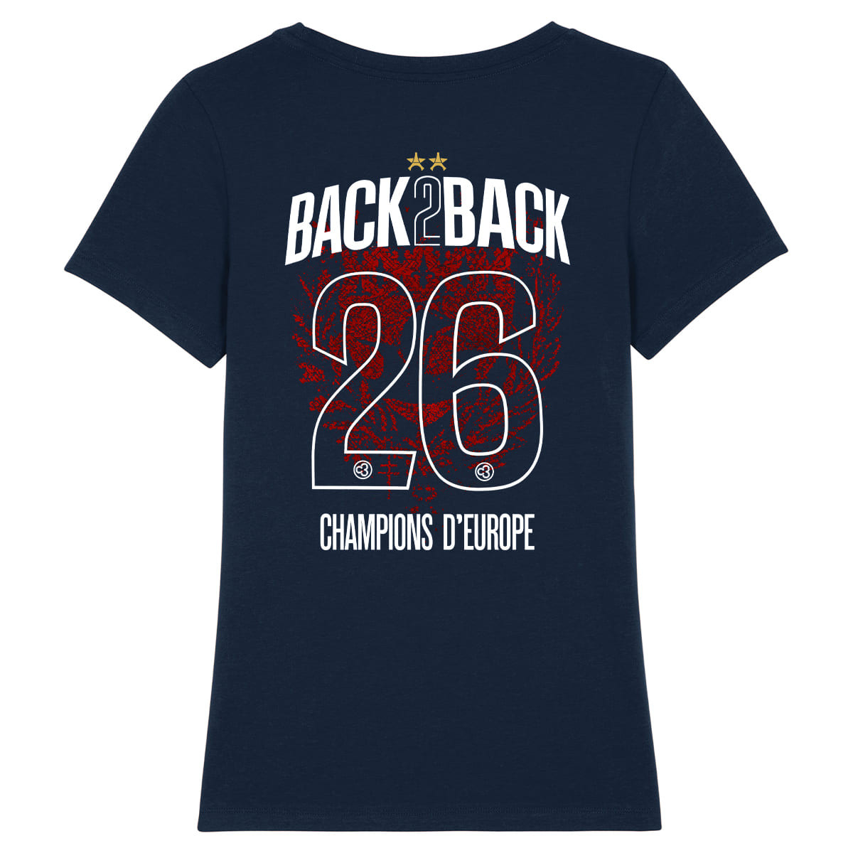 PSG 2 étoiles ligue des champions 2026 - T-shirt femme - Caudie