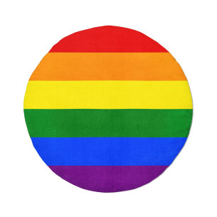 LGBT rainbow flag - Round beach towel - Caudie