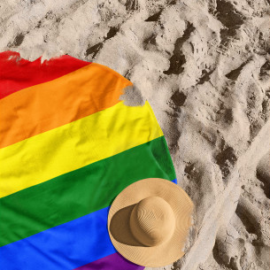 LGBT rainbow flag - Round beach towel - Caudie 2