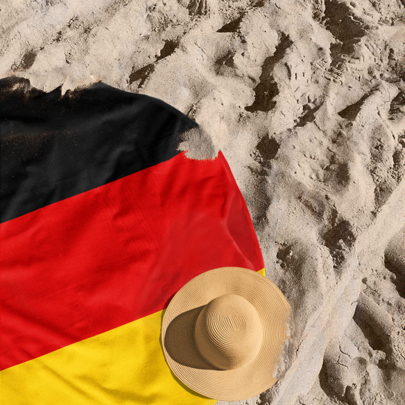 Flag of Germany - Round beach towel - Caudie