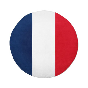 Flag of France - Round beach towel - Caudie