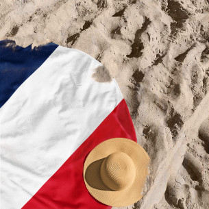 Flag of France - Round beach towel - Caudie 2