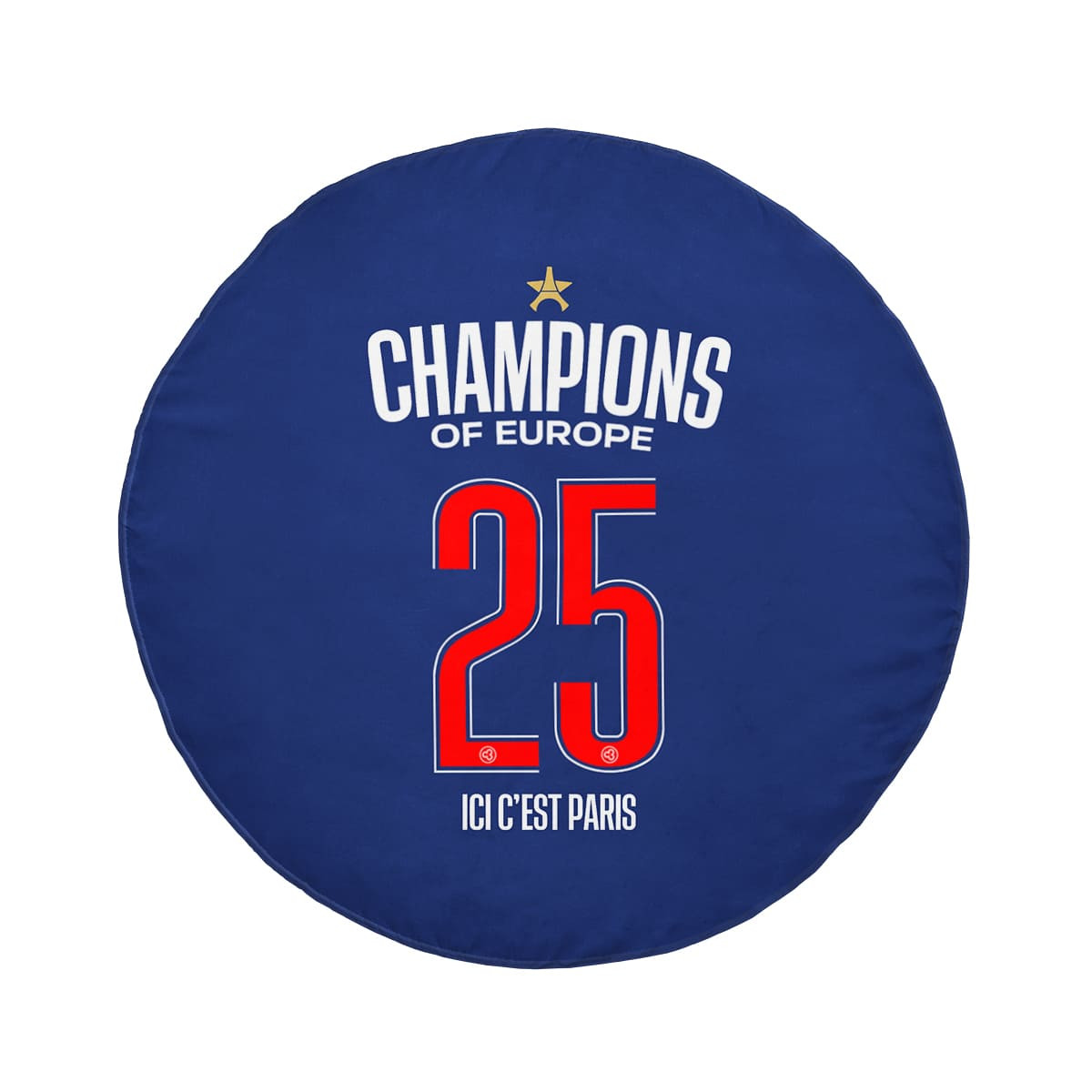 PSG 2025 étoile ligue des champions - Serviette de plage ronde - Caudie