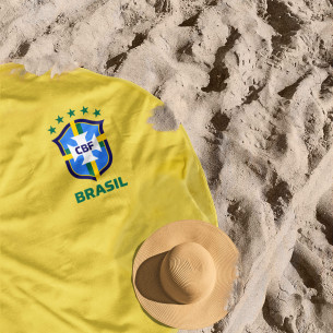 Brazil soccer team 2026 - Round beach towel - Caudie 2
