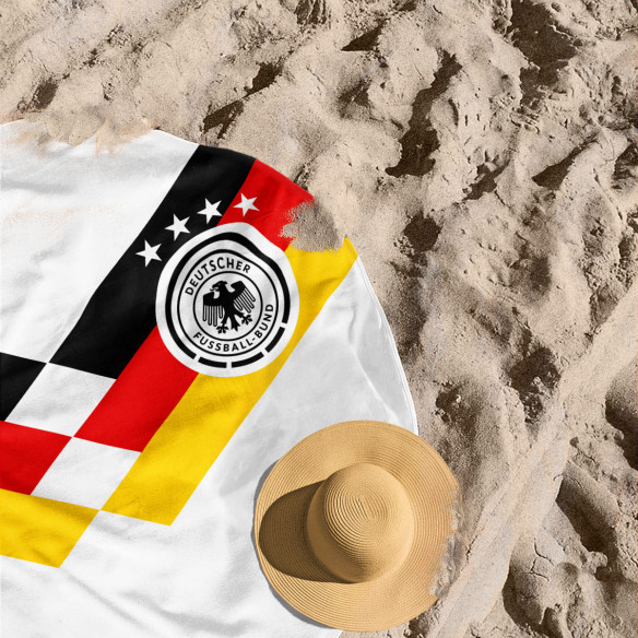 Équipe d'Allemagne foot 2026 - Serviette de plage ronde - Caudie