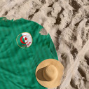 Équipe d'Algérie foot 2026 - Serviette de plage ronde - Caudie