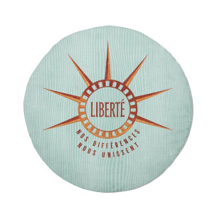 Nos différences nous unissent (v3) - Round beach towel - Caudie