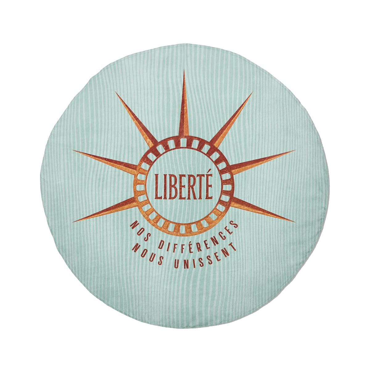 Nos différences nous unissent (v3) - Round beach towel - Caudie