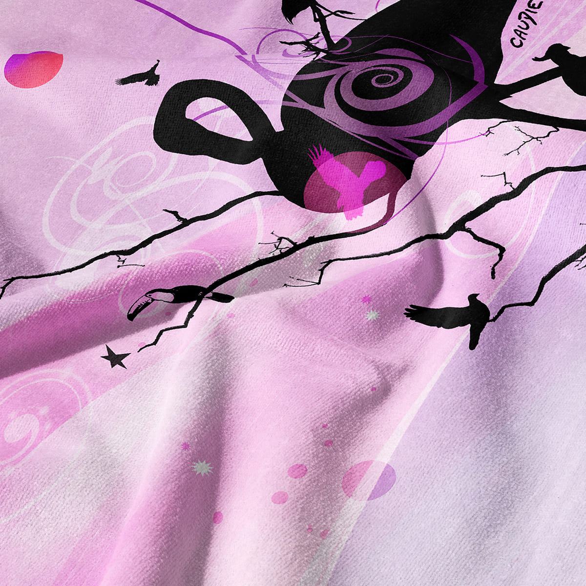 Flamand Rose - Serviette de plage ronde - Caudie