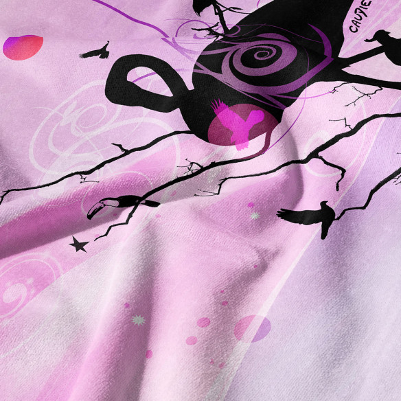 Flamingo - Round beach towel - Caudie