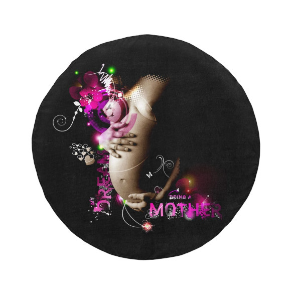 My Dream Being A Mother - Round beach towel - Caudie