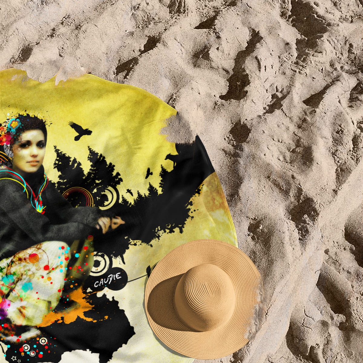 Magic Forest - Serviette de plage ronde - Caudie