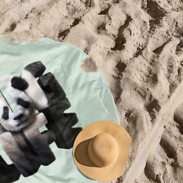 Hug Life - Round beach towel - Caudie