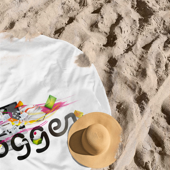Blogger - Round beach towel - Caudie