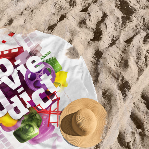 Movie Addict - Round beach towel - Caudie