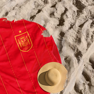 Équipe d'Espagne foot 2026 - Serviette de plage ronde - Caudie 2