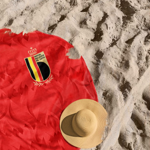 Équipe de Belgique foot 2026 - Serviette de plage ronde - Caudie 2