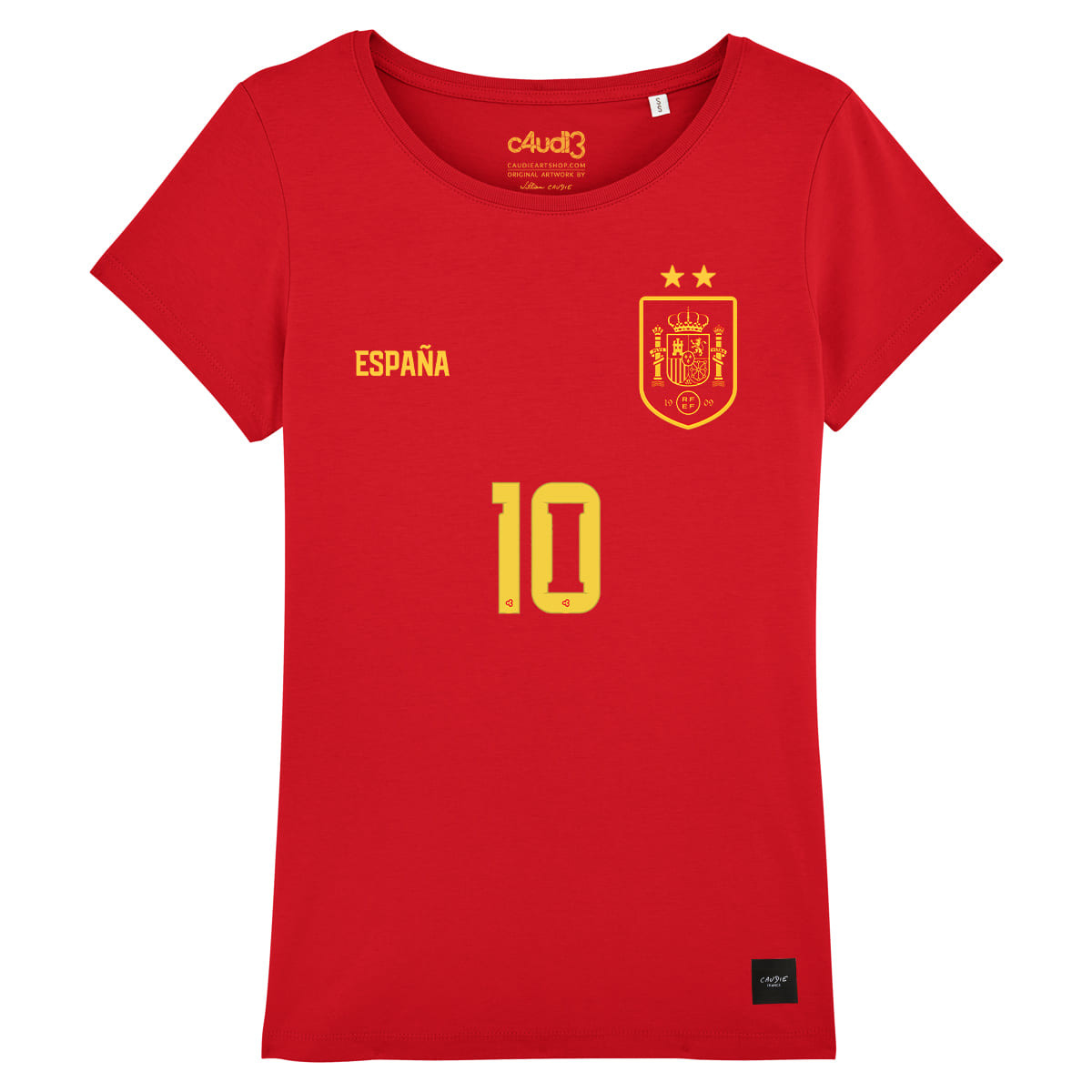 Équipe d'Espagne foot 2 étoiles 2026 - T-shirt femme - Caudie