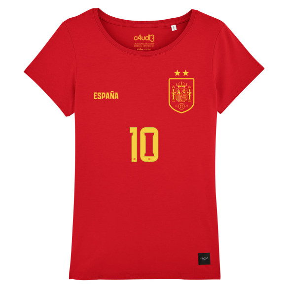 Équipe d'Espagne foot 2 étoiles 2026 - T-shirt femme - Caudie
